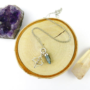 Merkaba and Labradorite Gemstone Necklace