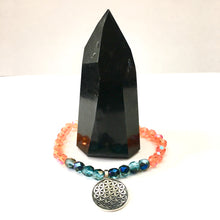 Flower of Life Stacking Bracelet-Tangerine/Indigo