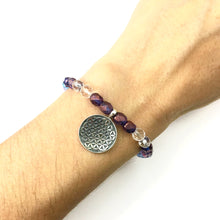 Flower of Life Stacking Bracelet-Sky Blue/Metallic Cocoa